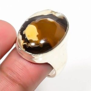 Unique Peanut Wood Jasper Gemstone Ring